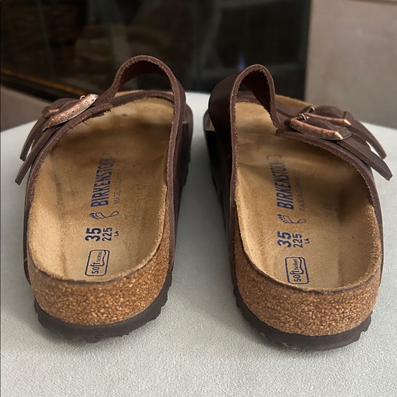 Birkenstock Dark Brown Slide Sandals - Picture 3 of 4